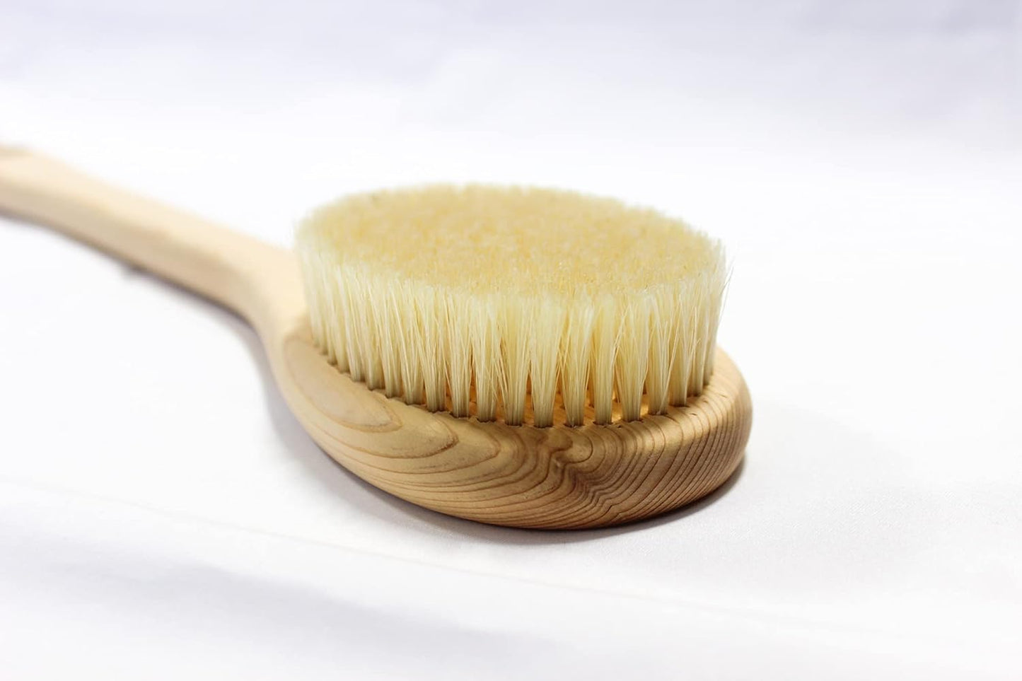 Body Brush - Long Handle 14-Inch Boar Bristle Brush with Japanese Hinoki Wood Handle