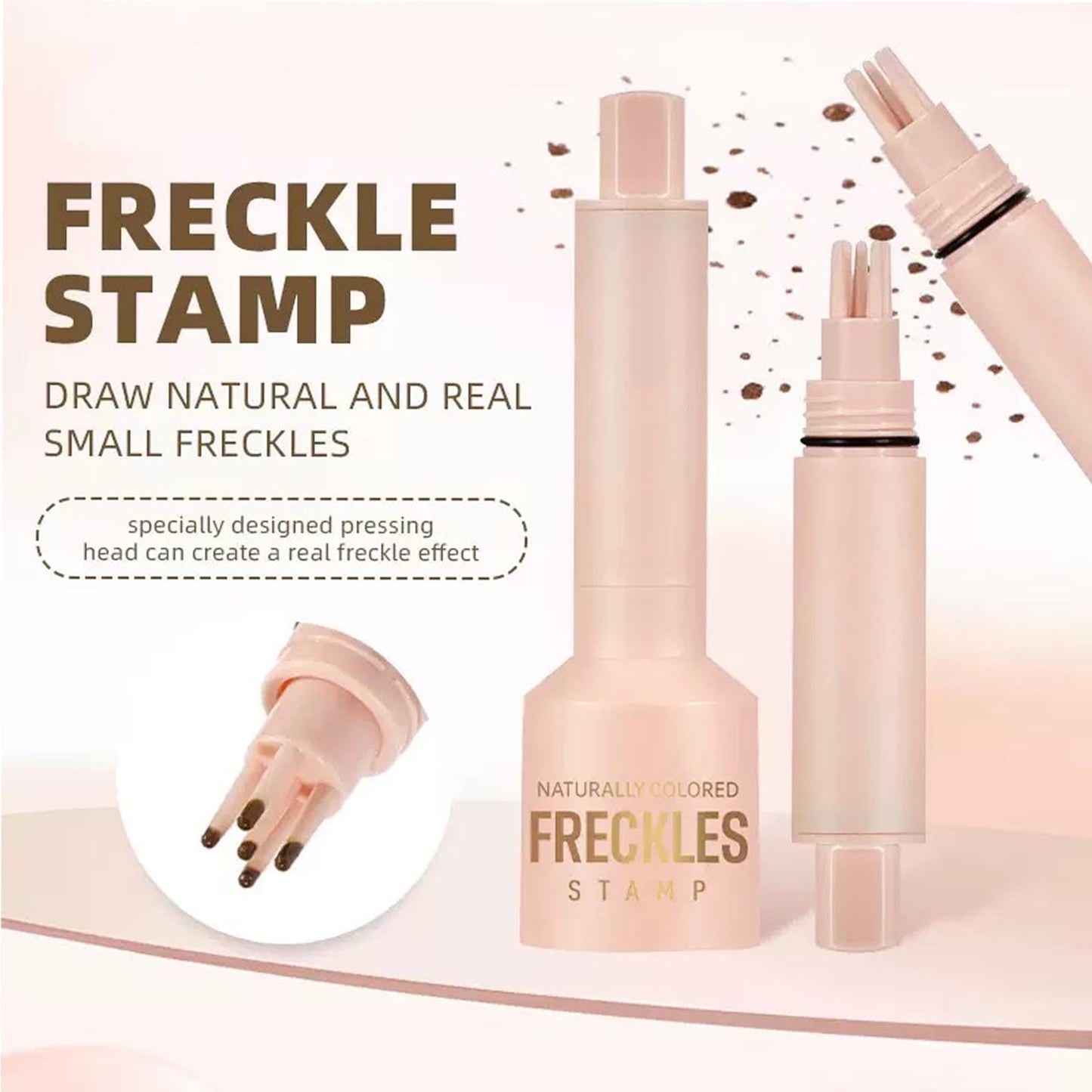Hyesamyo Freckle Stamp Waterproof Sweatproof Long-Lasting Natural 4 Styles Freckle Makeup Tool (02# Medium)