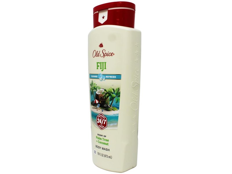 Old Spice Body Wash - Fiji Scent with Palm Tree Extract - 16 FL OZ | Pack of 4 Bottles
