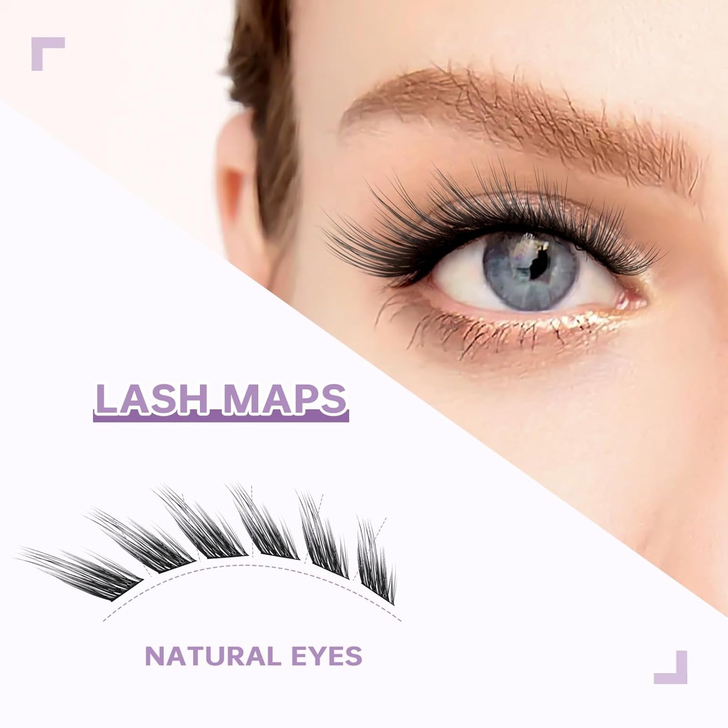 Lash Extension Kit - Foxy Layered Faux Mink Clusters | Lightweight, Waterproof Bond & Seal, Tweezers Included