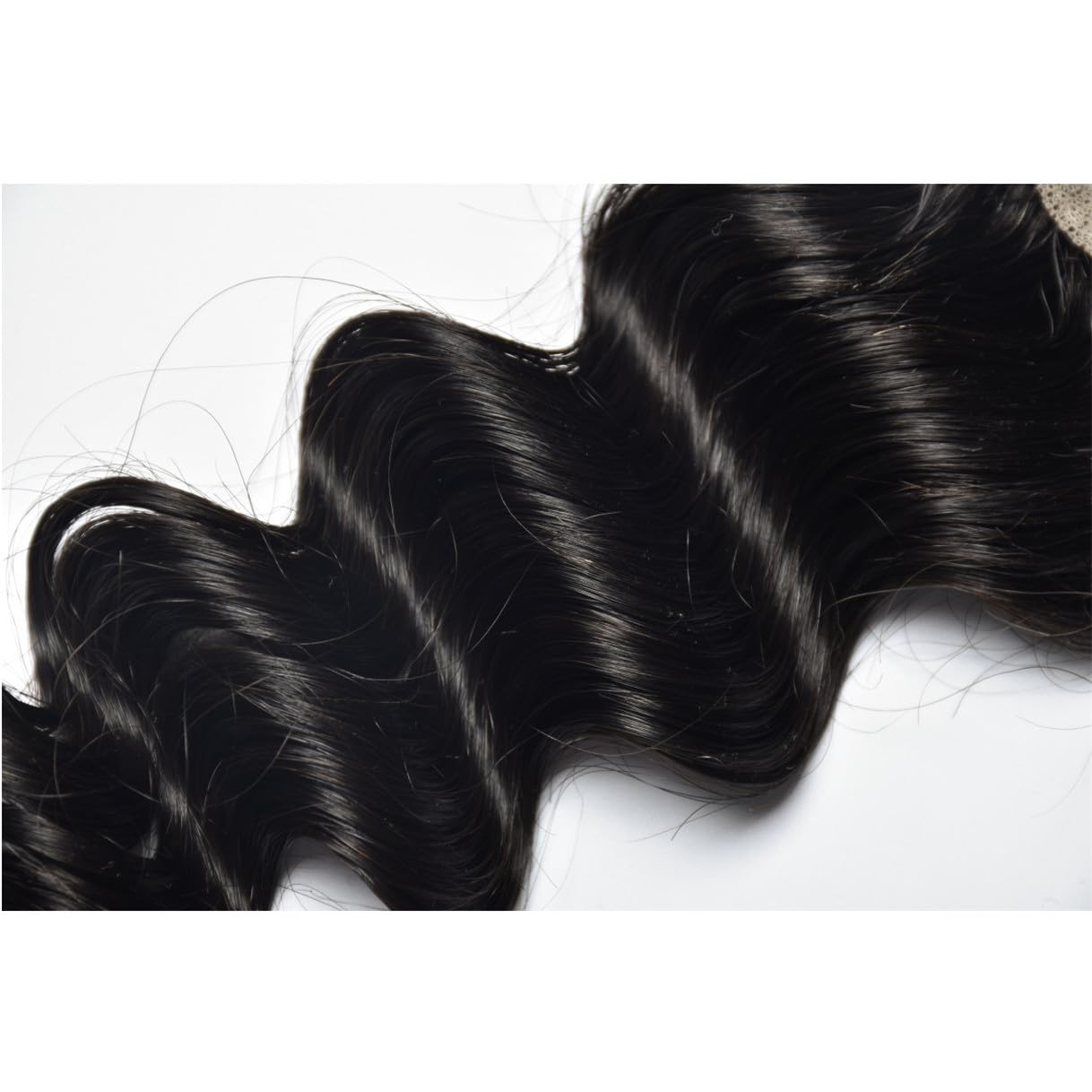 Brazilian Loose Deep 2x6 Lace Closure 100% Unprocessed Human Virgin Hair Pre Plucked Loose Deep Wave Pre-Plucked Hairline Frontal Closure Natural Black With Baby Hair (14inch, 2x6 loose deep closure)