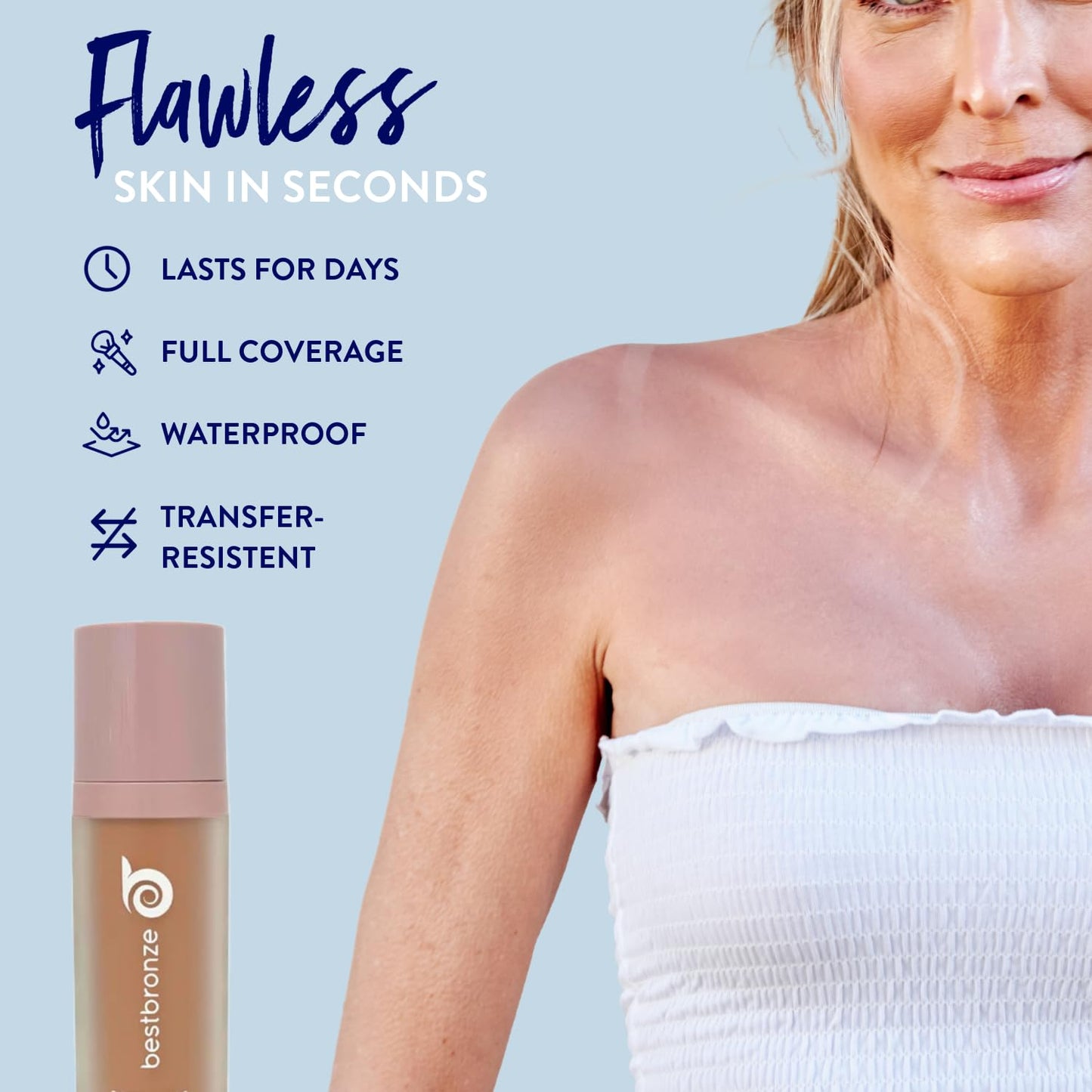 Best Bronze Bombshell Body Makeup - Tattoo Cover Up Makeup & Body Foundation Waterproof - Tattoo Concealer Waterproof for Scars, Varicose Veins Cover Up & Leg Foundation (NC13 Fair Beige Golden)