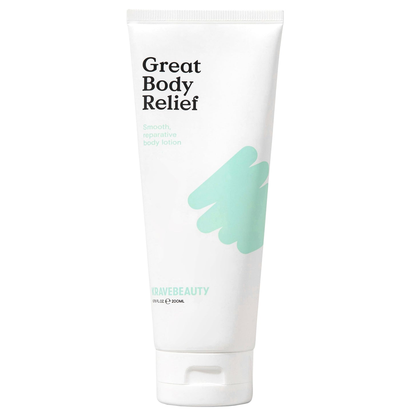 KraveBeauty Great Body Relief 24 Hour Moisture and Skin Barrier Repair Body Lotion for Dry or Sensitive Skin, Lightweight Cream Body Moisturizer with Ceramides, Fragrance Free, 200 mL