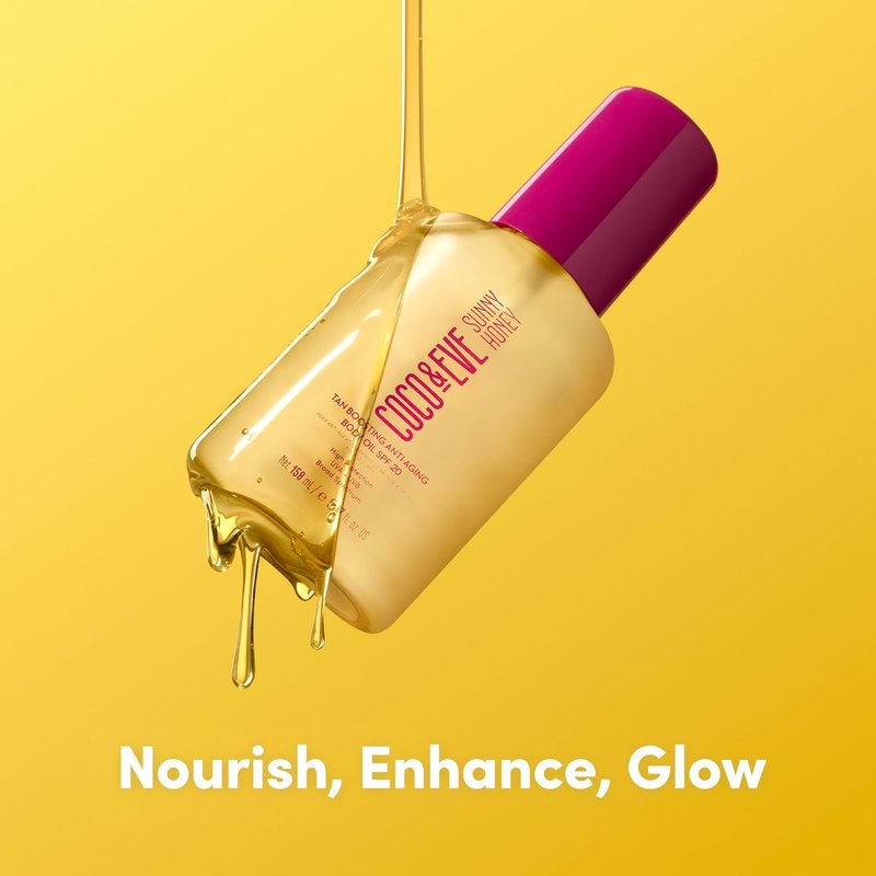 Coco & Eve Tan Boosting Anti-Aging Body Oil SPF20 - Tanning Accelerator Spray, UVA UVB Sun Protection | Moisturizing Outdoor Bronzing Enhancer with Natural Ingredients, Antioxidants (5.07 Fl Oz)