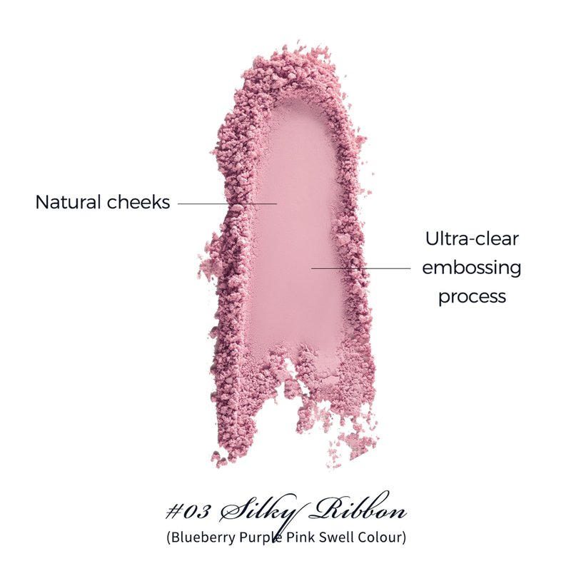 Flower Knows Swan Ballet Embossed Blush,Soft Pink Matte Powder Blush for Cheeks,Buildable & Blendable Face Makeup,Soft Long-Lasting Cute Make Up for Women & Girls,0.17 Oz(02 Romanticism)