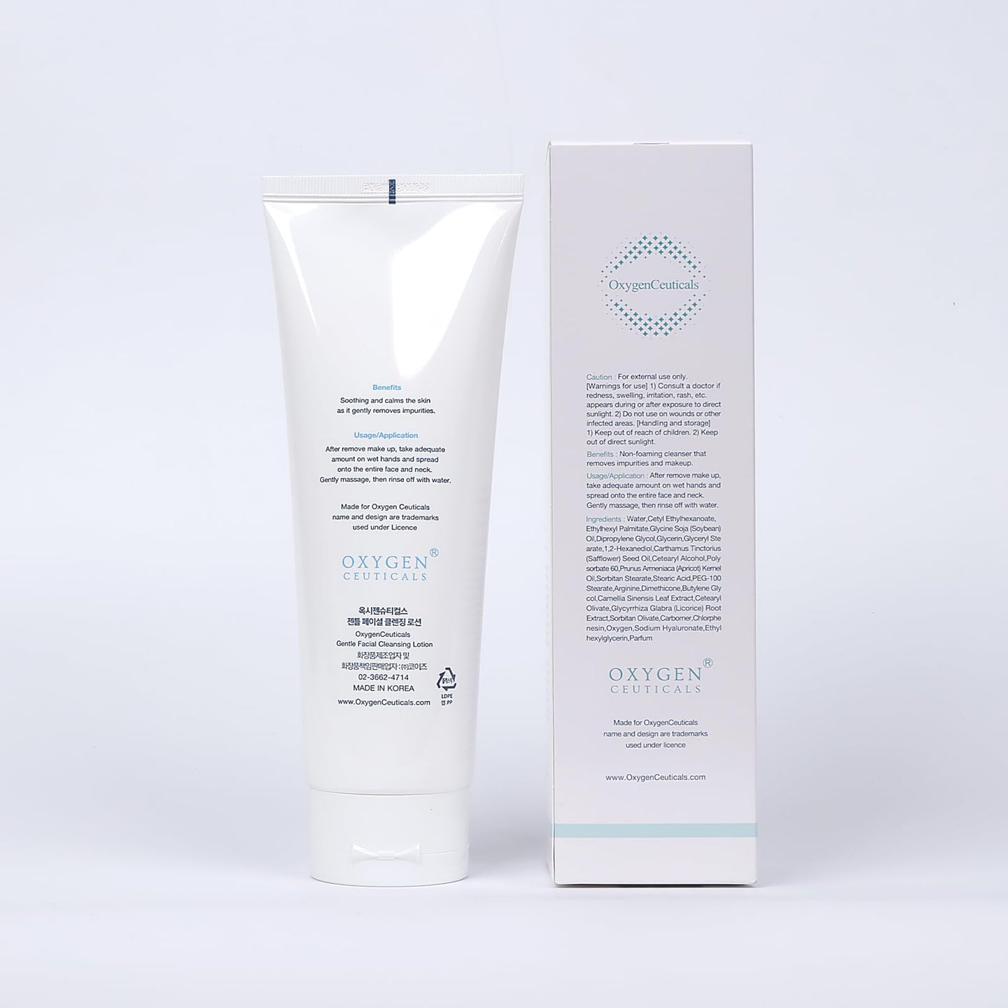 OxygenCeuticals Gentle Facial Cleansing Lotion – Hydrating Cleanser for Sensitive & Dry Skin, Removes Makeup Residue & Impurities Without Greasy Feel, Enriched with Botanic Oils 8.8 fl.oz (250ml)