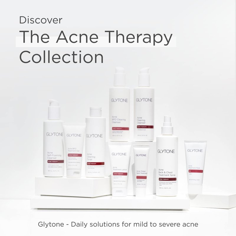 Glytone Acne BPO Treatment Gel - 5% Benzoyl Peroxide Spot Acne Treatment for Face - Cystic Breakout and Scar Medication - Non-Comedogenic Time-released Formula for Oily, Blemish-Prone Skin - 2 fl oz