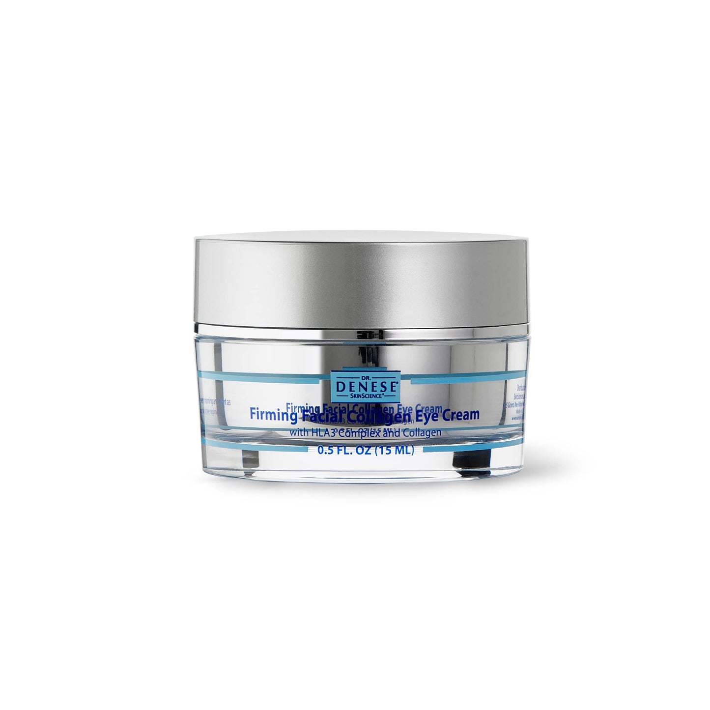 Dr. Denese SkinScience Firming Facial Collagen Eye Cream 0.5oz – Collagen, Hyaluronic Acid & Peptides for Smoother Under Eye Skin – Reduces Look of Puffiness, Dark Circles & Fine Lines – Travel Size