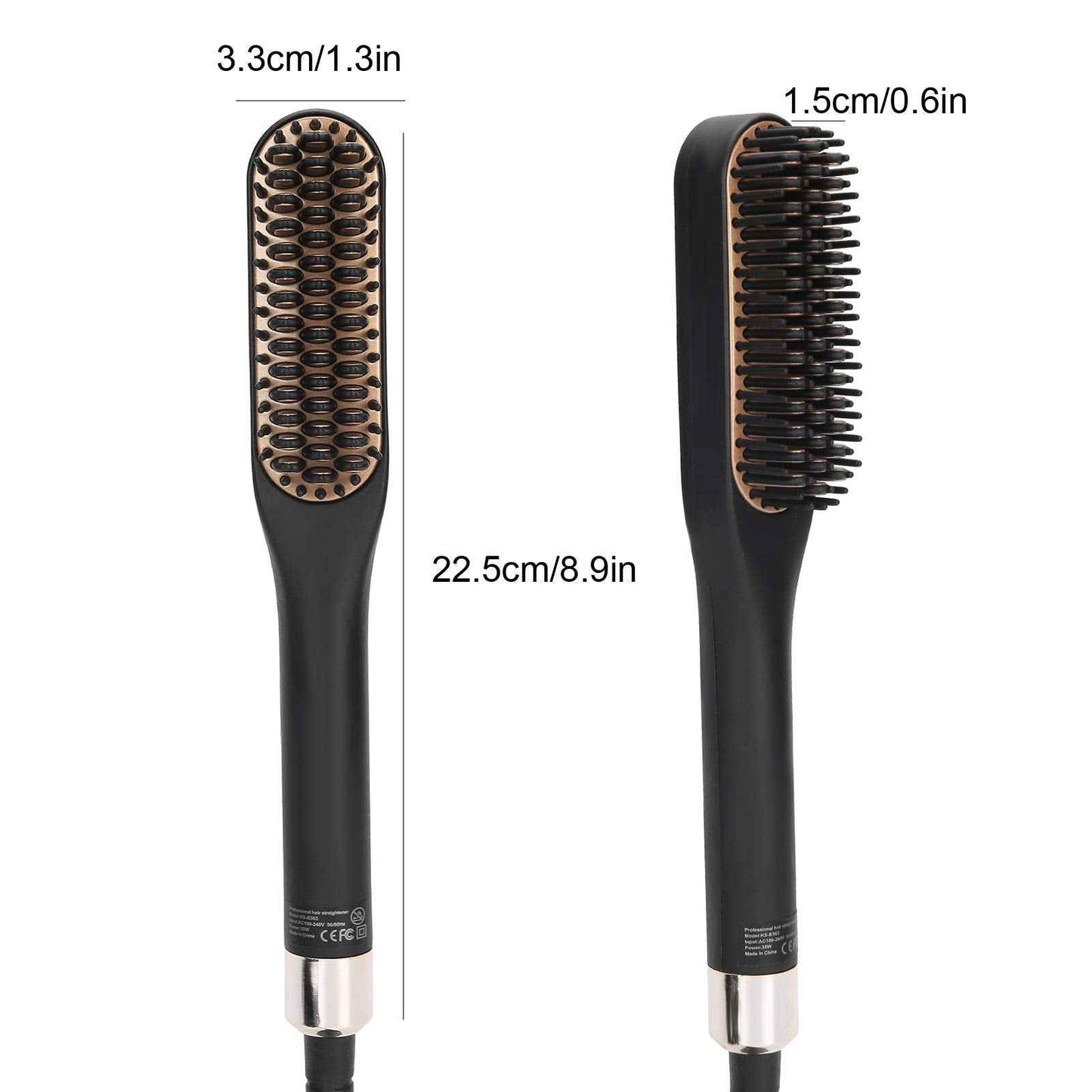 Multifunctional Beard Straightening Comb - Electric Hair Straightener for Styling and Grooming (US Plug)