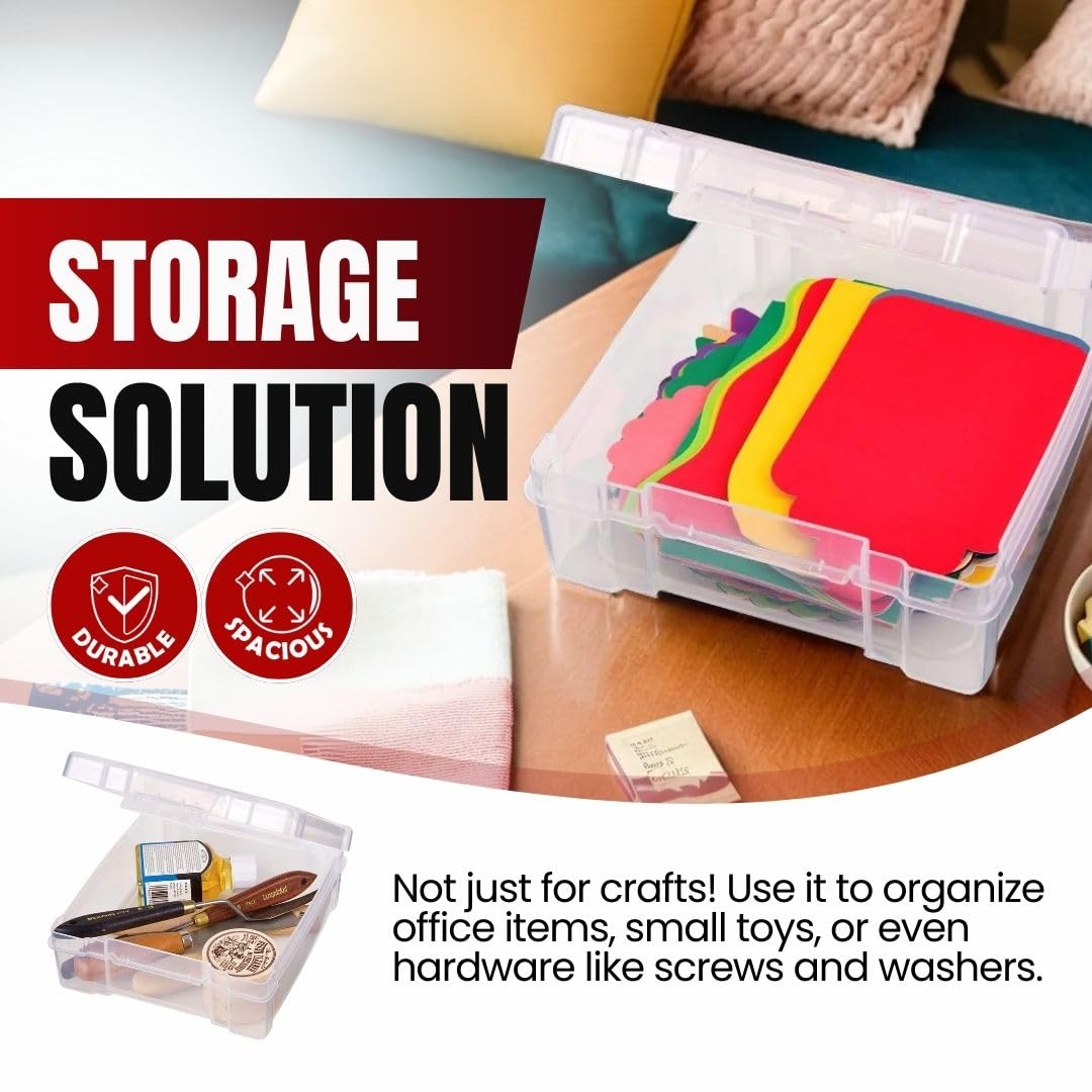 ArtBin 6953AB ClearView 6" x 6" Box Art & Craft Organizer, [1] Plastic Storage Case, Clear
