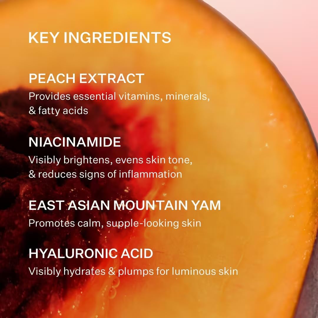 Peach & Lily Glass Skin Refining Serum - Hydrating Hyaluronic Acid & Niacinamide for Sensitive Skin | 1.35 oz, Vegan, Korean Beauty