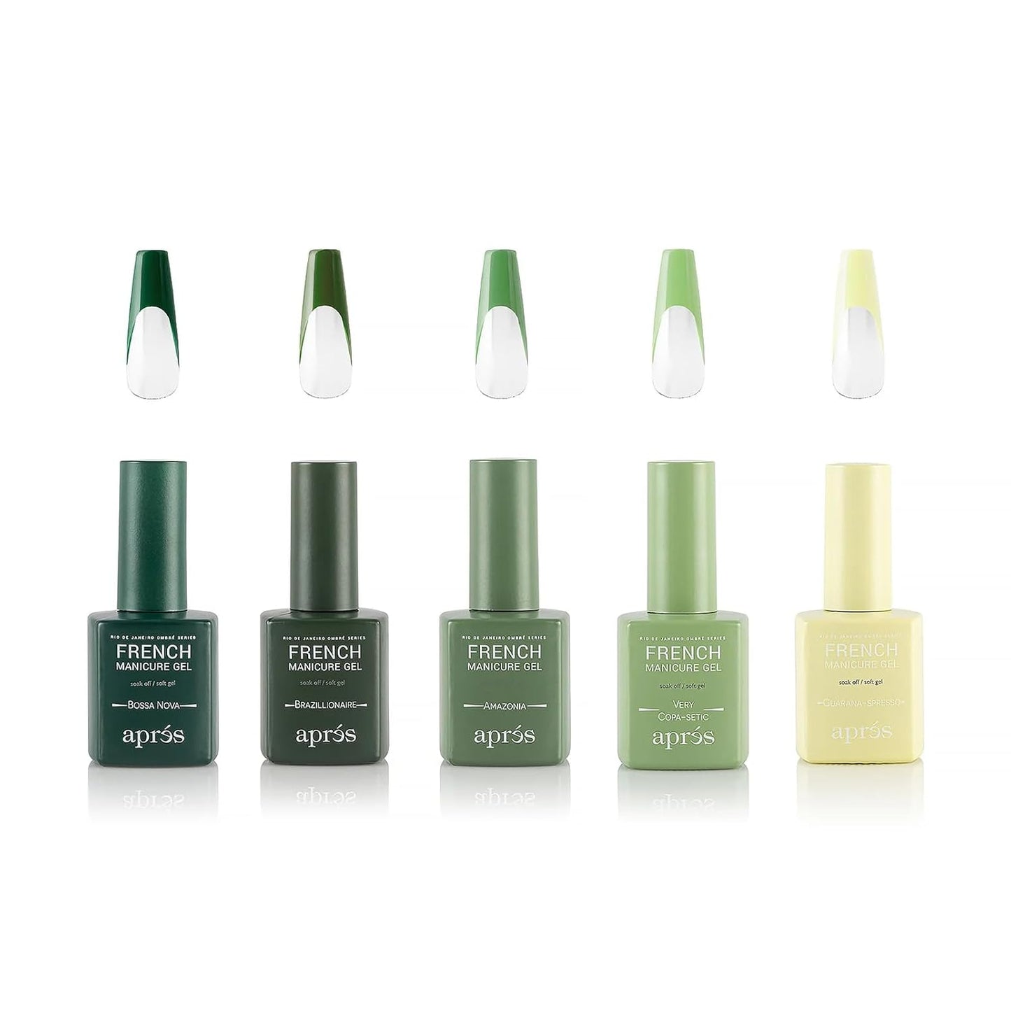 Apres Nail French Manicure Set - Rio De Janeiro | 5 Ombre Colors, 15mL Each