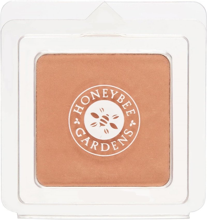 Honeybee Gardens Pressed Mineral Powder Foundation - Warm Tan Neutral Shade | Adjustable Coverage, Natural Finish, 7.5g