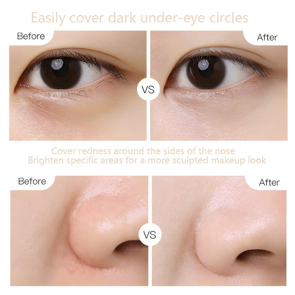 Light Beige Concealer Crayon Set - Brightening Creamy Formula for Under Eye Circles | 2pcs