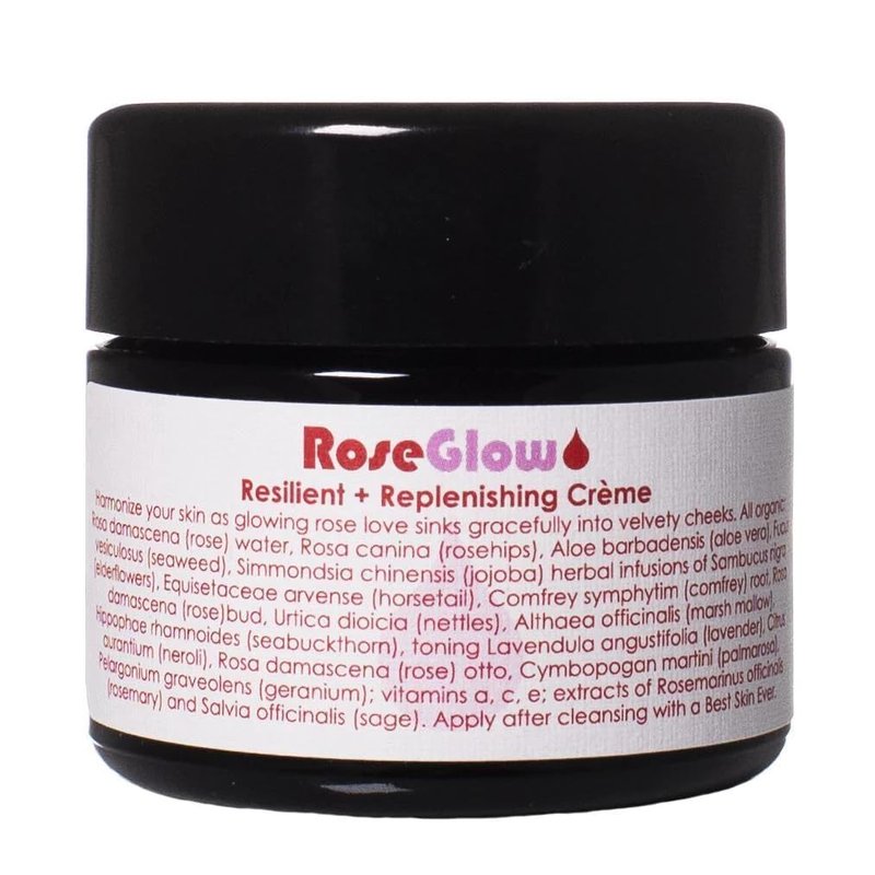 Organic Rose Glow Face Creme - Natural Plant-Based Skincare | 0.5 oz (15 ml)