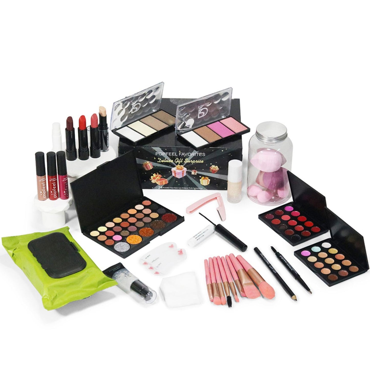 Melearch Makeup Set Box, Festival Surprise Assortment Gift with Professional Makeup Products, Cosmetics Set Party Favors for Women Girls Teenager, Vegan & Cruelty-Free, Set A
