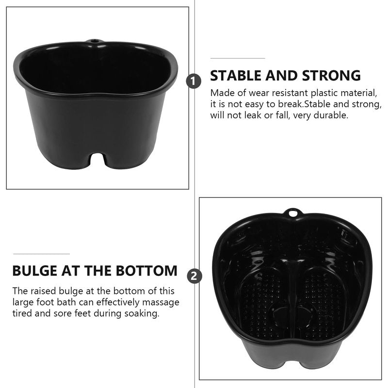 Insulated Foot Bath Tub 14.56 Inch Plastic Foot Soaking Basin for Home Spa Massage Health Preservation and