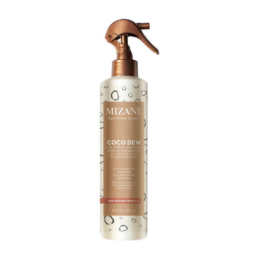Mizani Style Shifter Society Coco Dew Curl (P) restyling Spray with Coconut Oil, Curl Refreshing Spray, Anti Frizz, Leave In Moisturizer, Silicone-Free