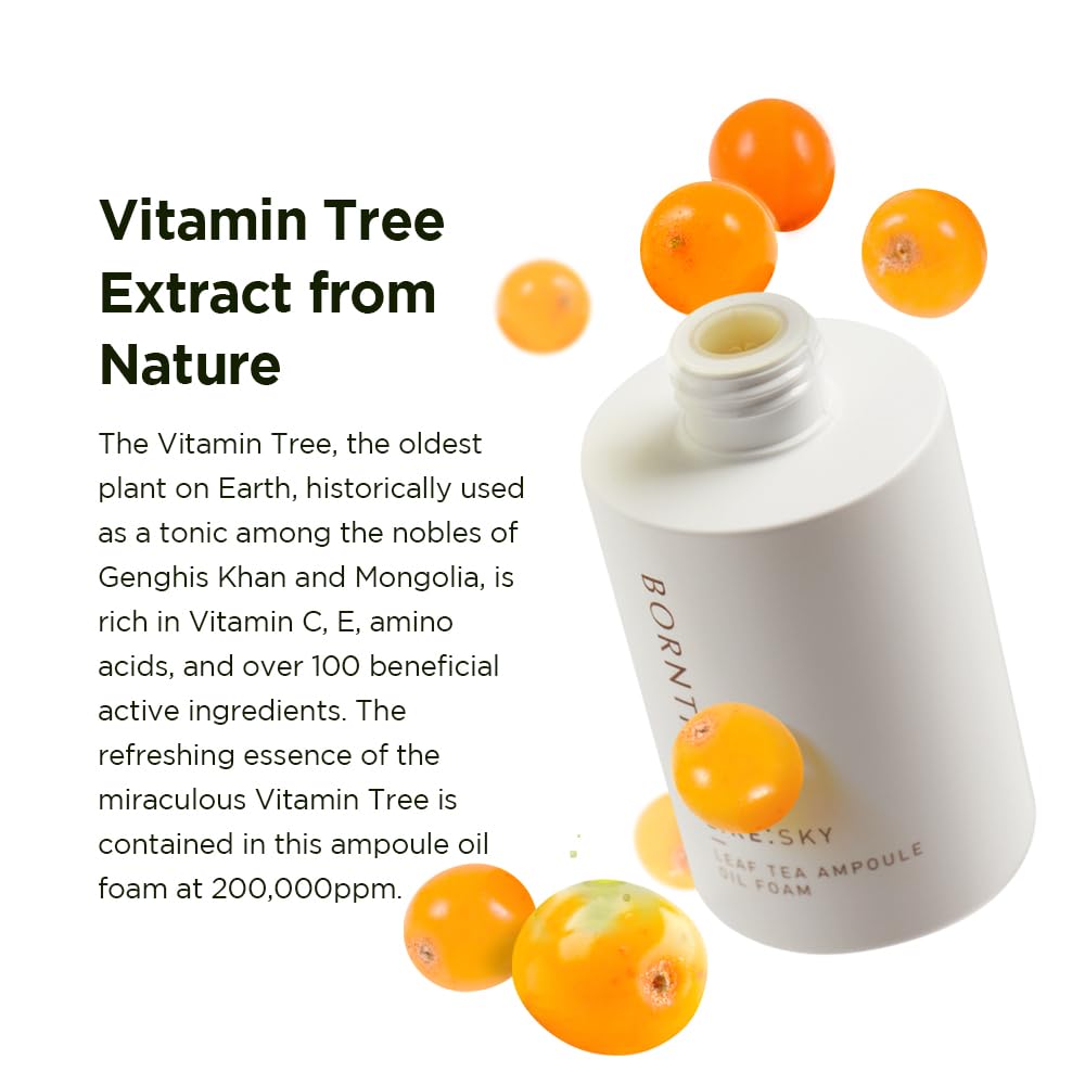 BORNTREE Like Sky Leaf Tea Ampoule Oil Foam Cleanser 5.07 fl oz