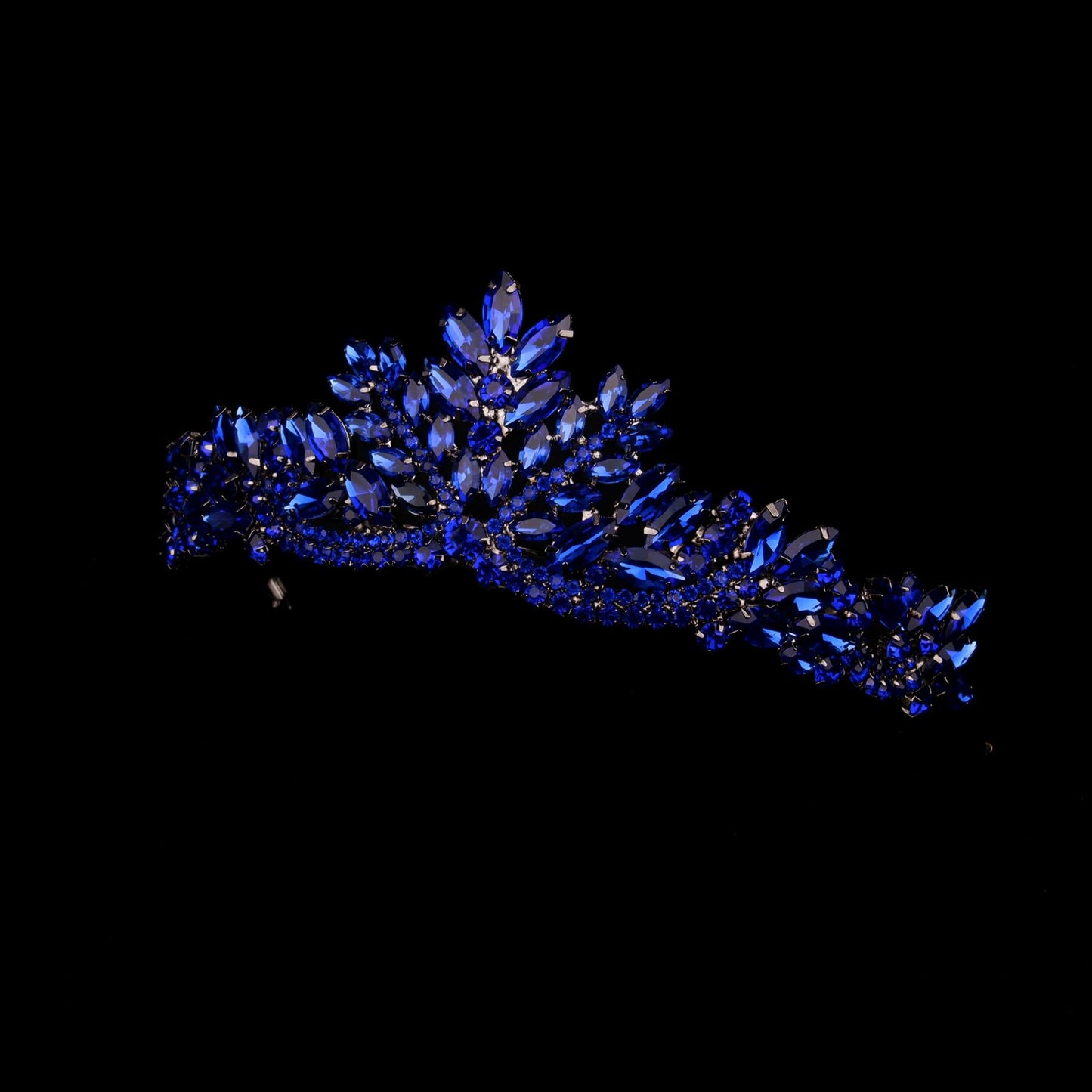 LIMELIA Handmade Princess Crown Tiara for Women – Sax Blue Crystal Rhinestone Headpiece for Birthday, Bridal, Pageant, Cosplay | Elegant Queen Crown for Girls & Adults