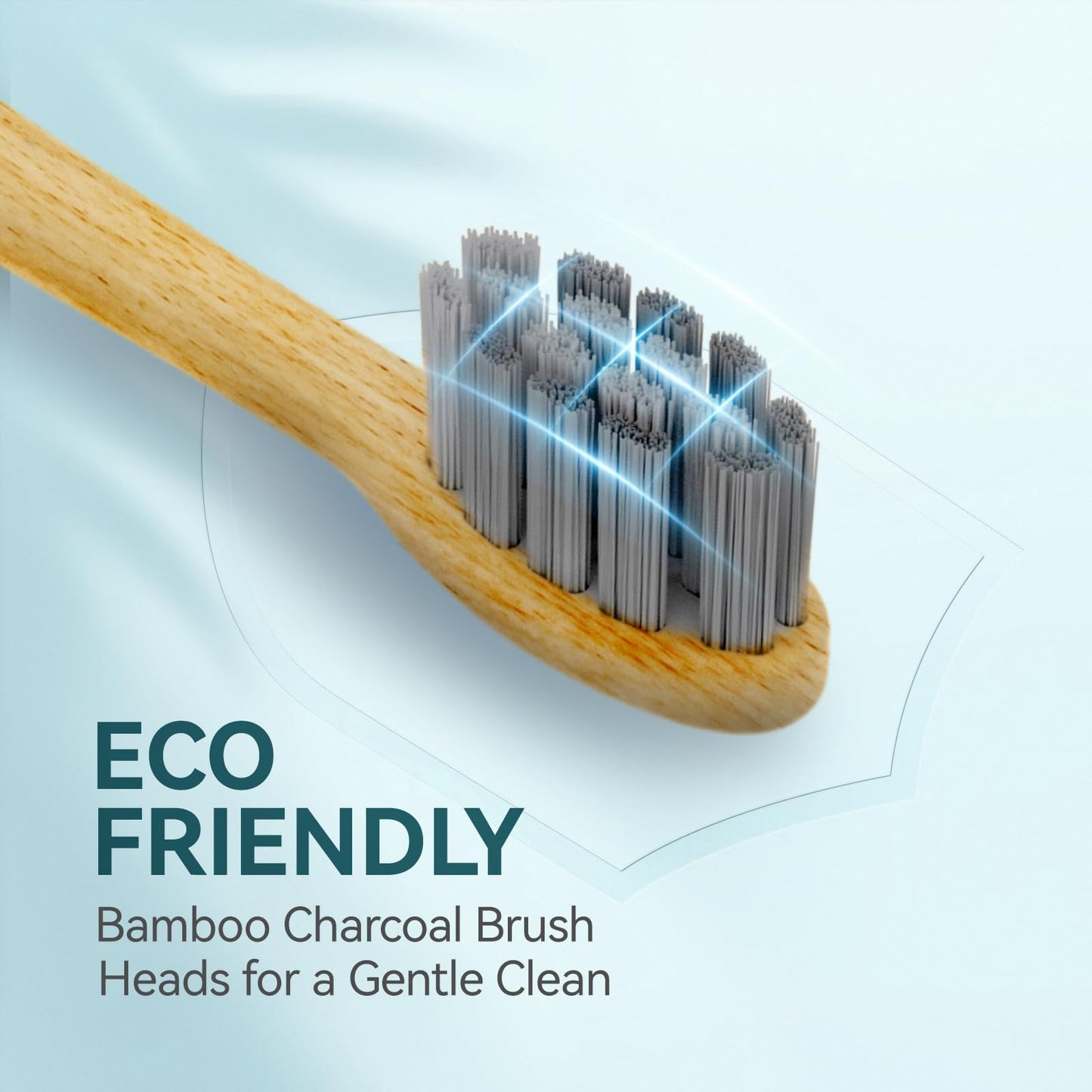 GUFICLE Bamboo Electric Toothbrush for Adults丨Rechargeable Electric Toothbrush with 3 Non Toxic Charcoal Infused Bamboo Brush Heads, 5 Cleaning Modes, 60 Days Battery Life, IPX7 Waterproof-White