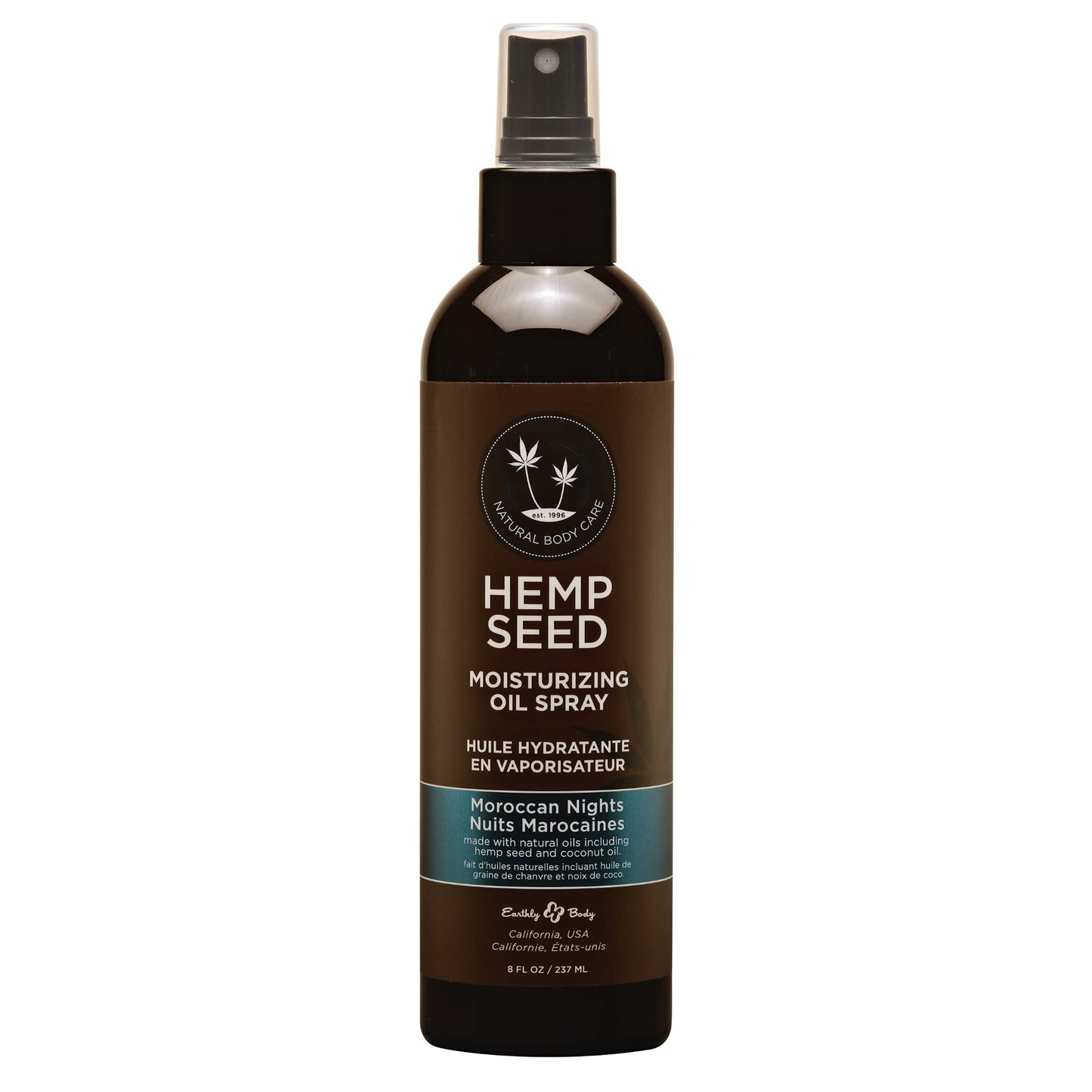 Hemp Seed Moisturizing Oil Spray, Moroccan Nights - 8 oz - Smooth, Moisturize & Protect Skin - With Vitamin E + Hemp Seed, Coconut & Avocado Oils - Vegan, Cruelty Free