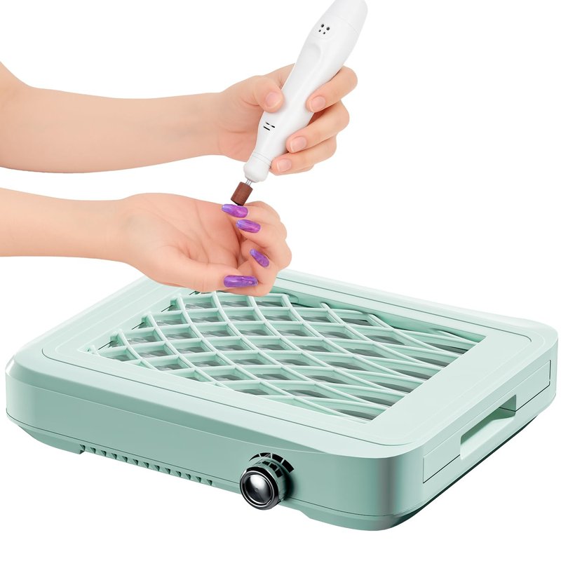 Nail Tech Dust Collector - 4-Speed Nail Vacuum with Reusable & Disposable Filters | Ideal for Acrylic Nails, Salon & Home Use