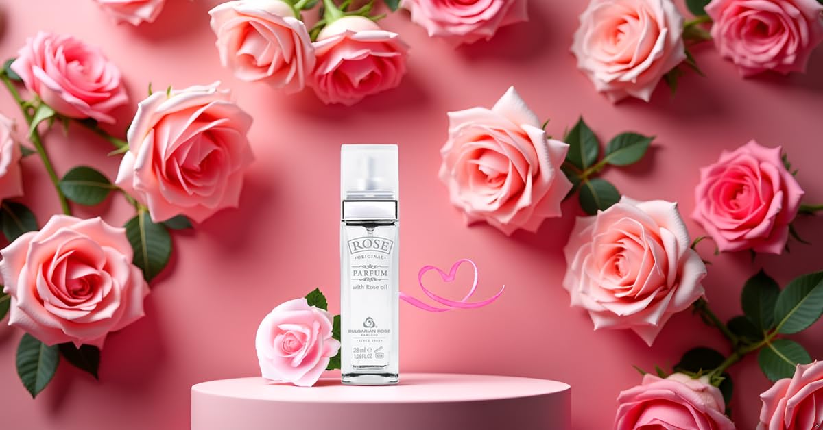 Original Bulgarian Rose Perfume - Natural Original Parfum - Aromatic Rose Fragrance - Long Lasting Freshness - Paraben Free - Unisex Perfume - Perfect for Everyone - 28ml