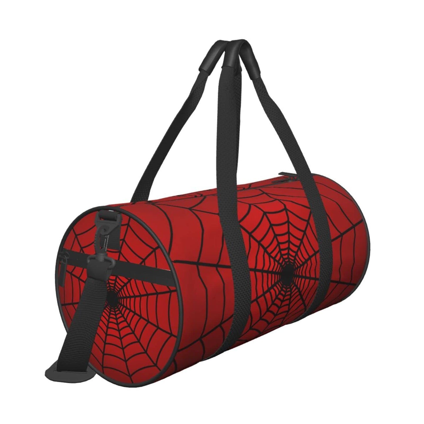 Red Spider Web Sports Gym Duffel Bag for Men Women Weekender Travel Workout Training Handbag Water Resistant One Size
