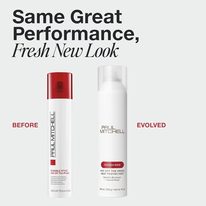 Paul Mitchell Heat Protectant Spray - Humidity Resistant, Flexible Hold for All Hair Types | Natural Finish
