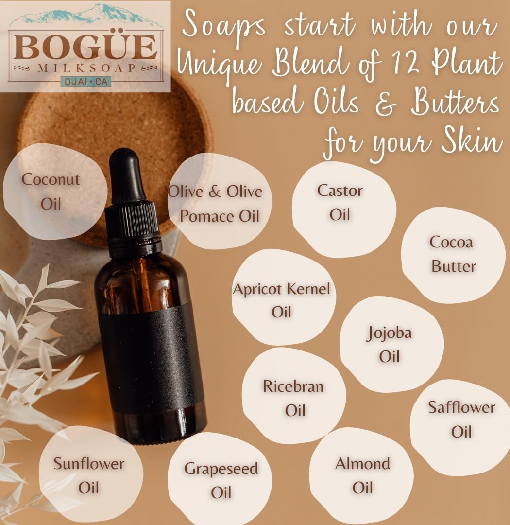 Handmade Goat Milk Soap set of 2 bars- BOGUE No.34 WELLNESS Calm Down blend with essential oils of Lavender, Frankincense, Clary Sage & Calming Chamomile to help reduce stress