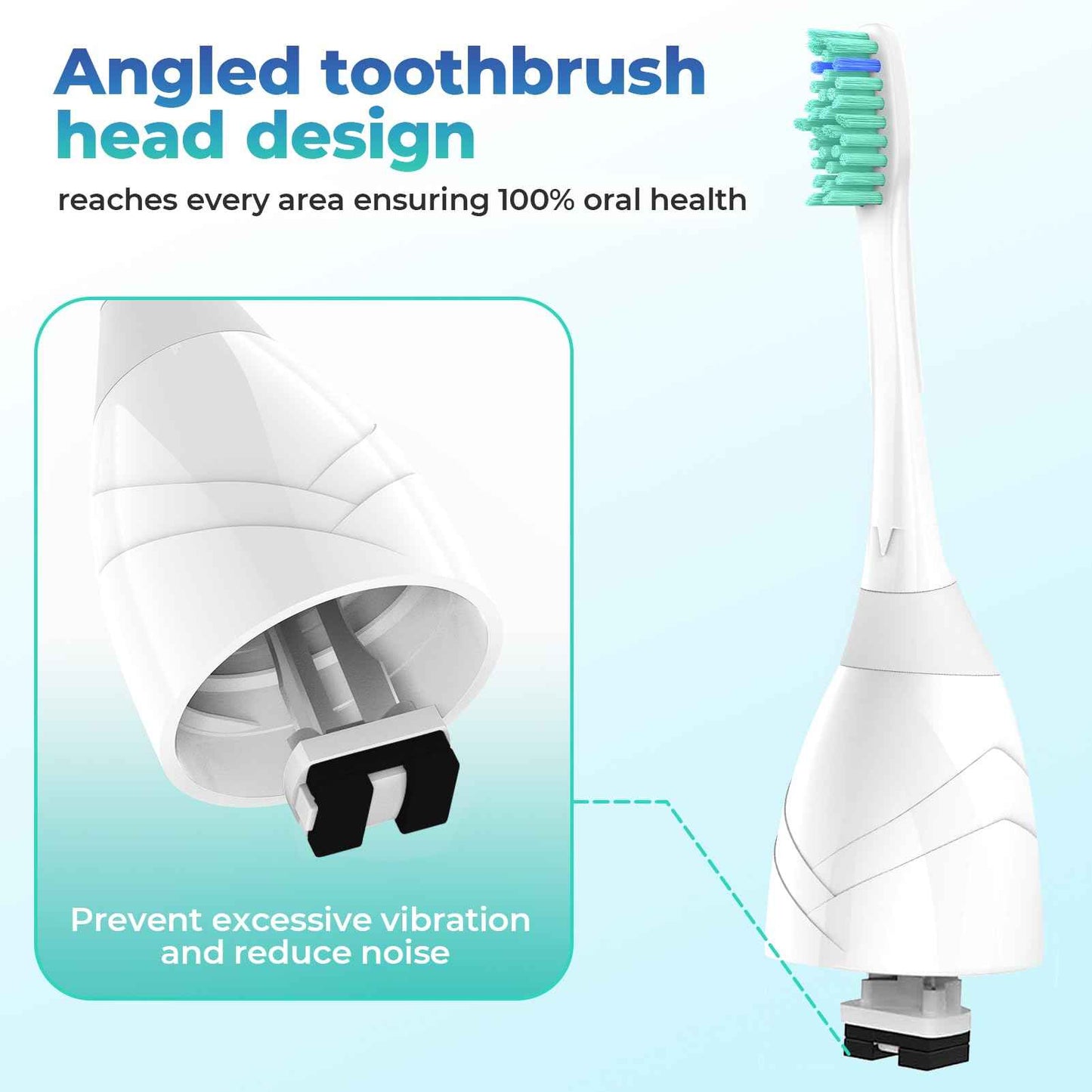 Replacement Heads for Philips Sonicare - Replacement Toothbrush Head Compatible with Phillips Sonicare Screw-on Electric Brush Head for E-Series, Essence, Xtreme, Elite, Advance and CleanCare, 6 Pack