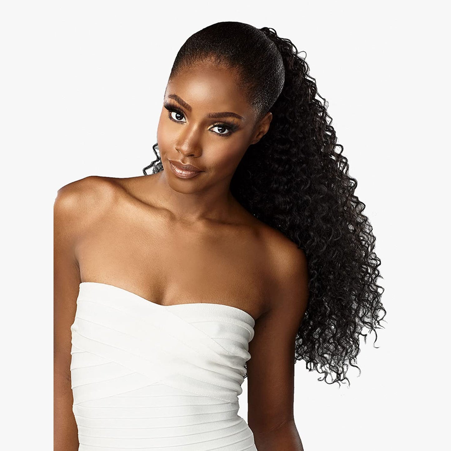 Lulu Ponytail Drawstring - High Heat Synthetic Yaki Hair Piece | 2 Dark Brown
