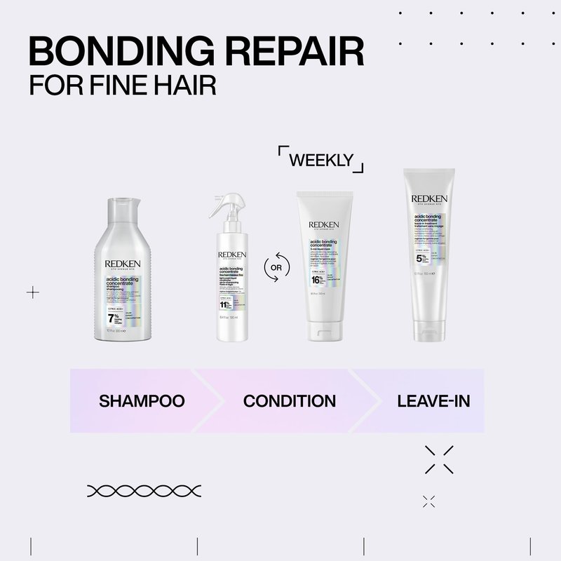 Redken Acidic Bonding Concentrate Conditioner For Damaged Hair Repair - Strengthens and Repairs Weak and Brittle Hair, Sulfate-Free, With Citric Acid