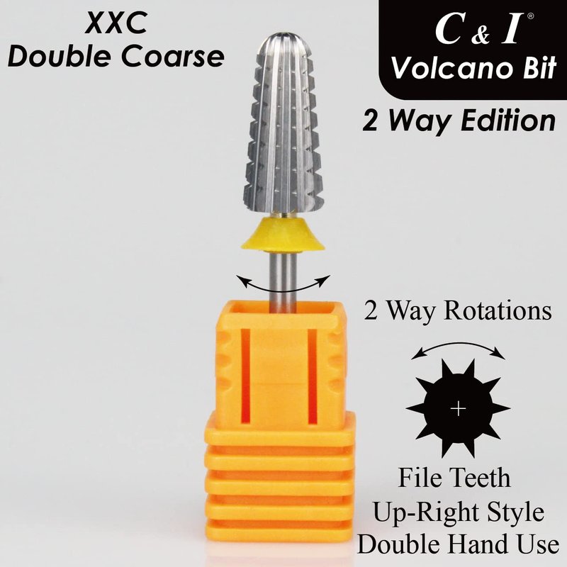 C&I Volcano Nail Drill, 2 Rotate Directions Design, Both for Left handed and Right Handed Nail Lovers, for Manicure Drill Machine (XXC)
