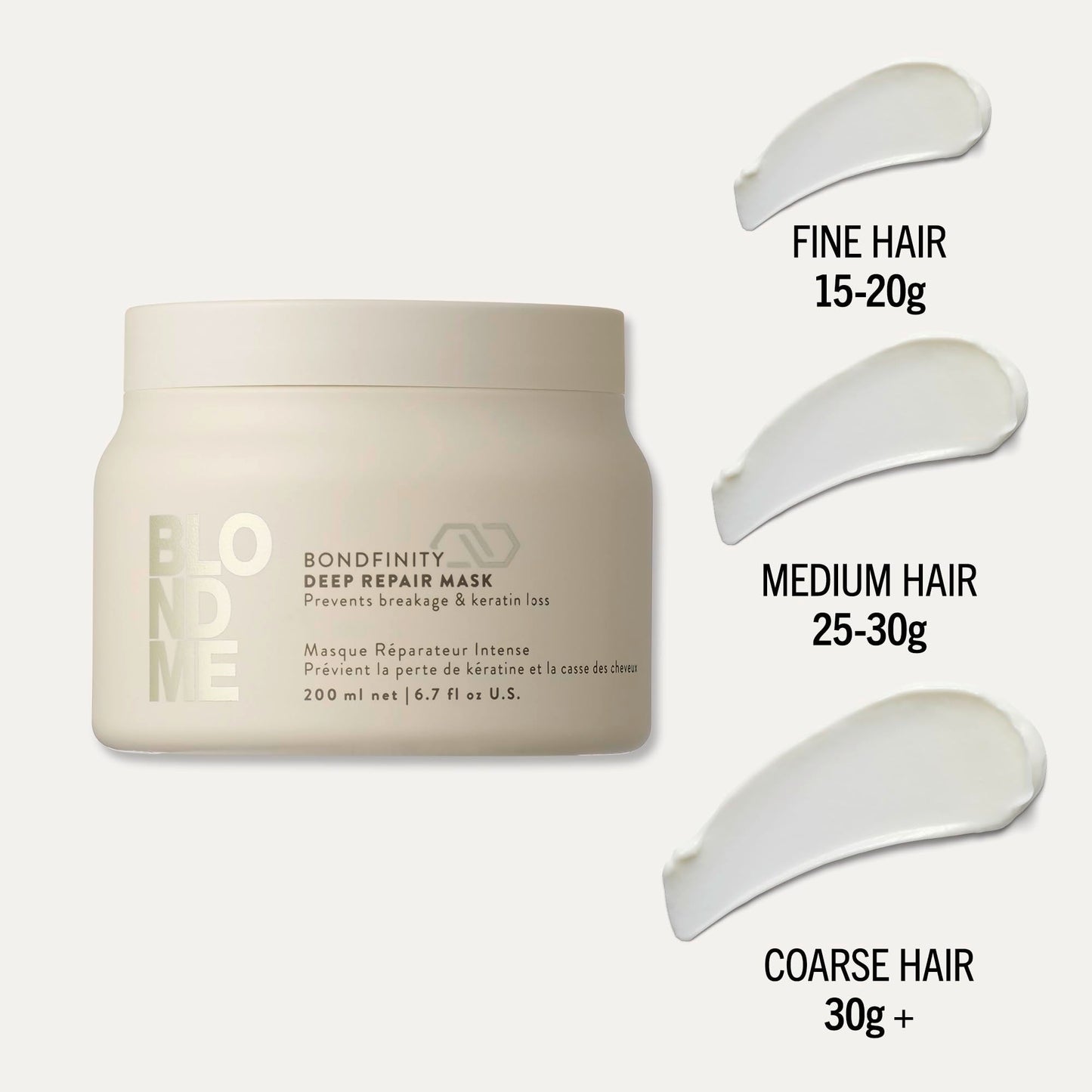 BlondMe Bondfinity Deep Repair Mask for Blonde Hair | Intensive Hair Treatment | Strengthens, Repairs, & Prevents Breakage | For Blonde, Lightened, & Grey Hair