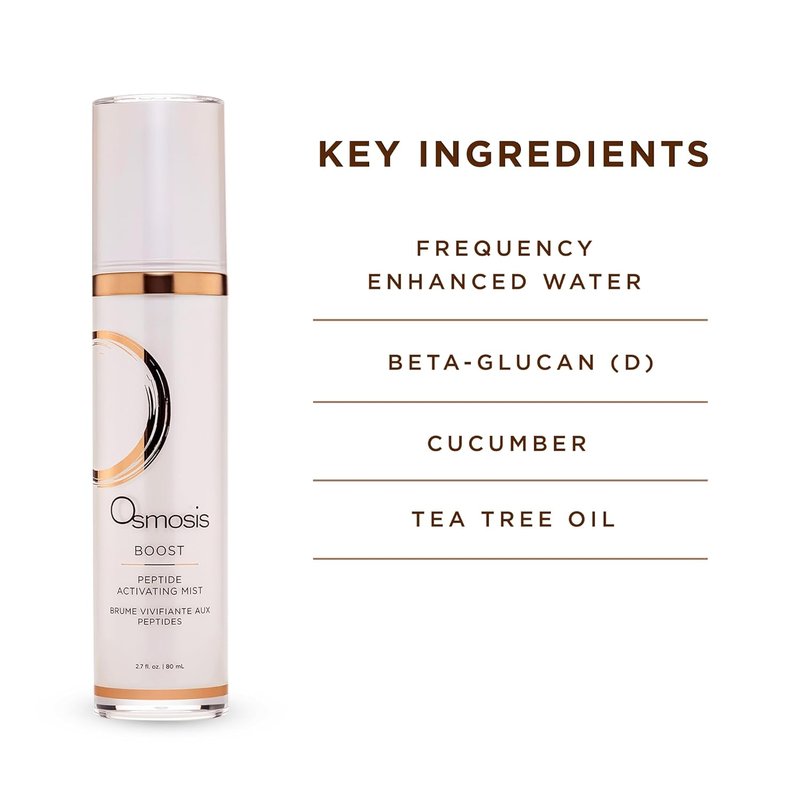 Osmosis Boost Peptide Facial Mist - Hydrating Spray for Sensitive Skin | 2.7 Fl Oz