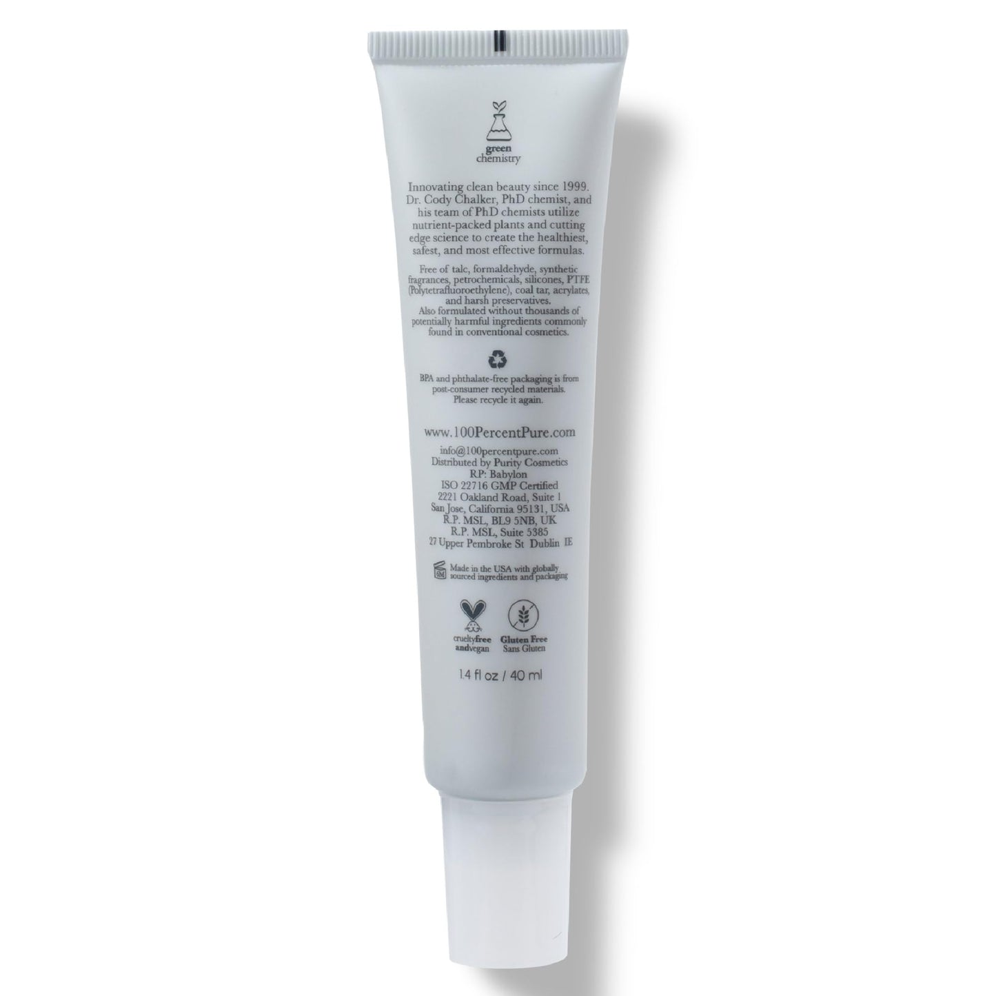 100% PURE Hydra Drench Cream, Daily Face Moisturizer with Hyaluronic Acid, Rose Water, Skin Care for All Skin Types, Natural Face Cream - 1.4 Fl Oz