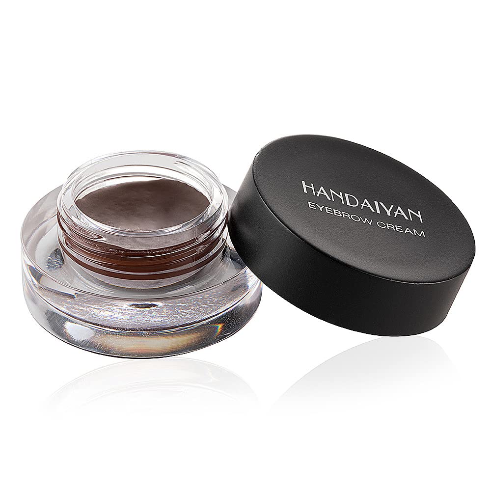 MAEPEOR 12 Colors Eyebrow Pomade Full-pigmented Long Lasting Waterproof Cream Gel Filling & Shaping Tinted Eyebrows Enhancers With Brush for Daily or Cosplay (02 Dark Brow)