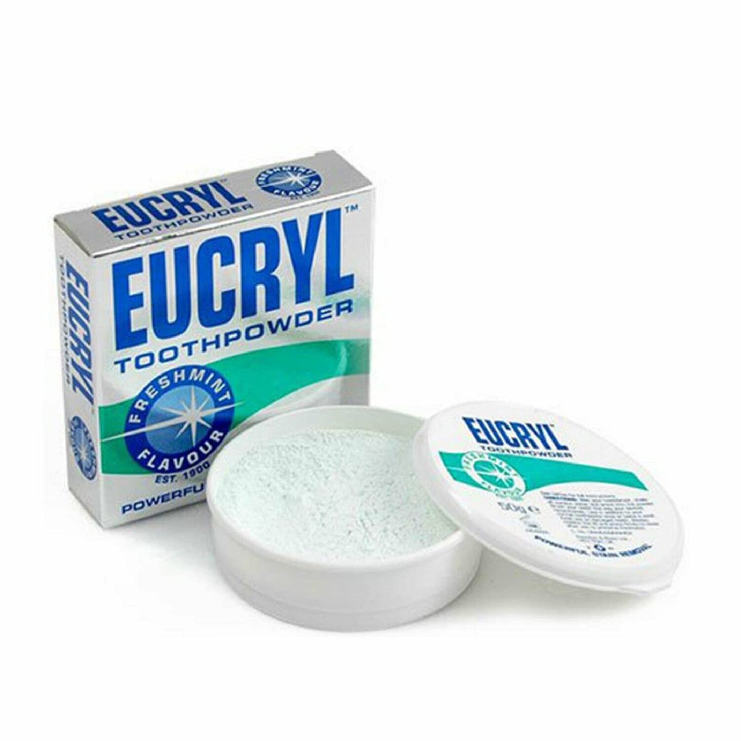 Eucryl Smokers Tooth Powder Freshmint Flavour (50g) - Pack of 2