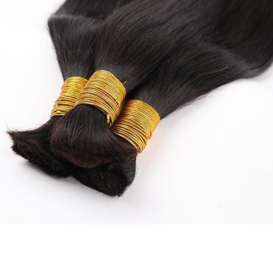 Human Braiding Hair Extensions - 20 Inch Straight Bulk Virgin Hair for Boho Braids | Natural Black, 100g