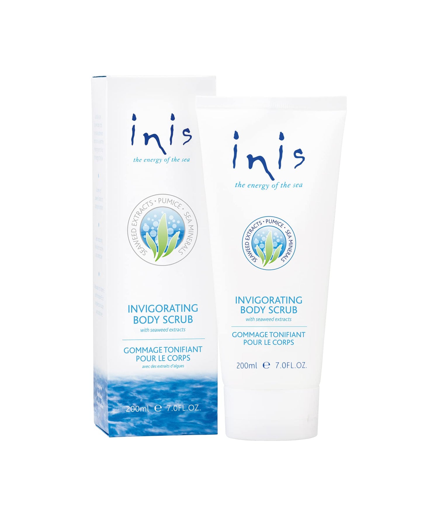 Inis the Energy of the Sea - Scented Body Scrub for Women and Men, Exfoliating Scrub with Irish Moss, Pumice and Sea Minerals, Moisturizing Body Polish for Soft Smooth Skin, 7 oz