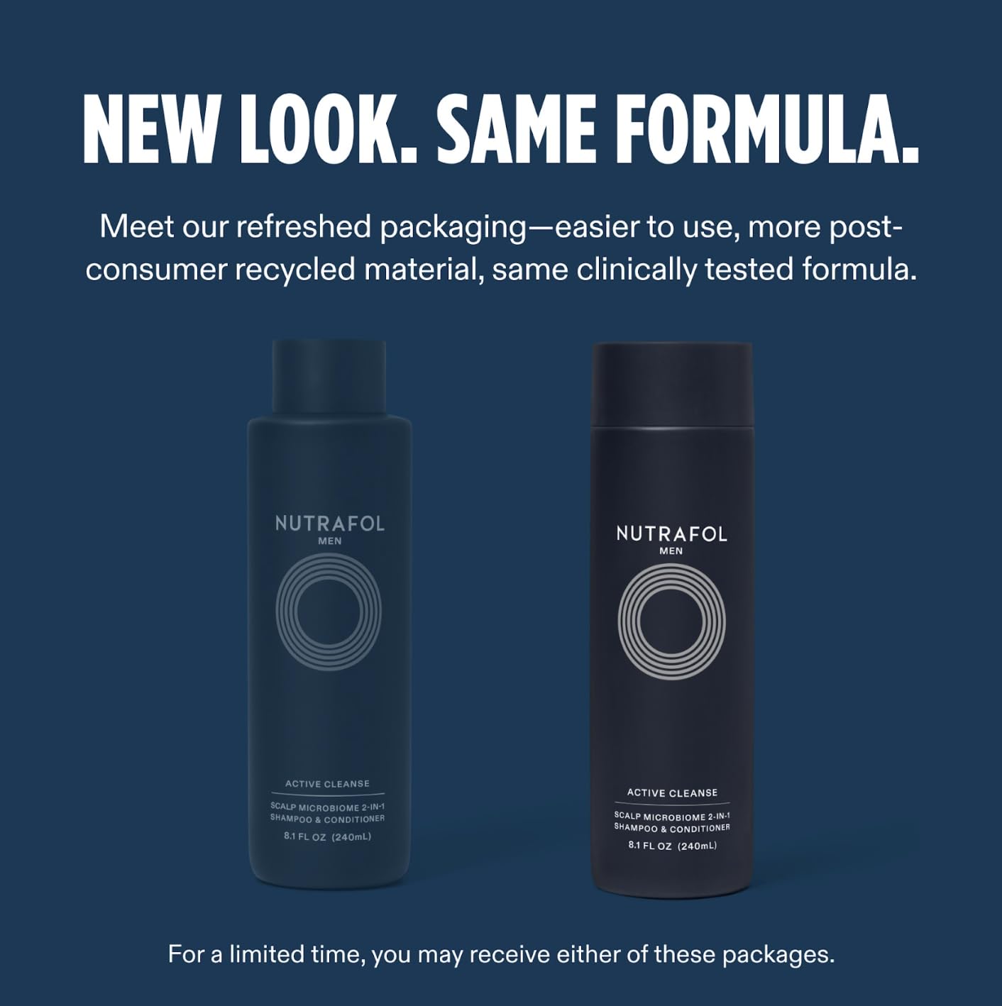 Nutrafol Men's Shampoo and Conditioner 2-in-1, Cleanses, Hydrates, Unclogs Pores, Improves Hair Volume & Strength, Physician-formulated for Thinning Hair, Color Safe, Sulfate Free - 8.1 Fl Oz Bottle