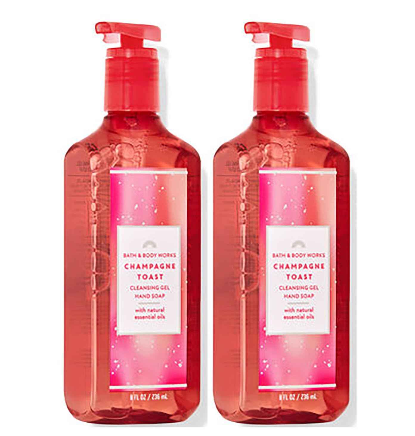 Bath & Body Works Champagne Toast Hand Soap, Cleansing Gel, 8 Fl Oz (Pack of 2) (Champagne Toast)