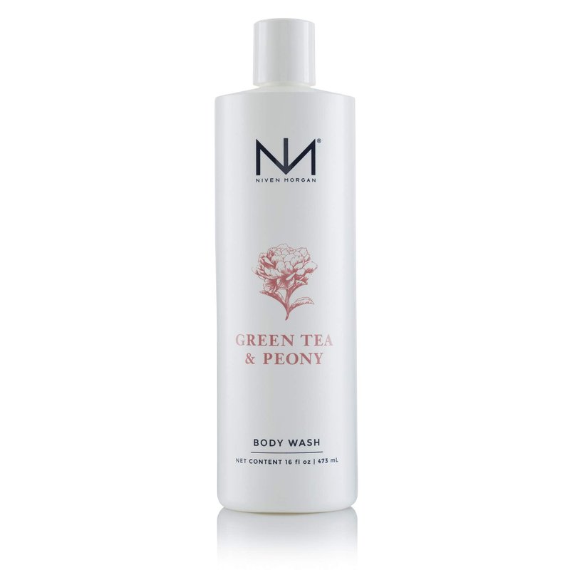 Niven Morgan, Green Tea and Peony Body Wash, 16 Fluid Ounces