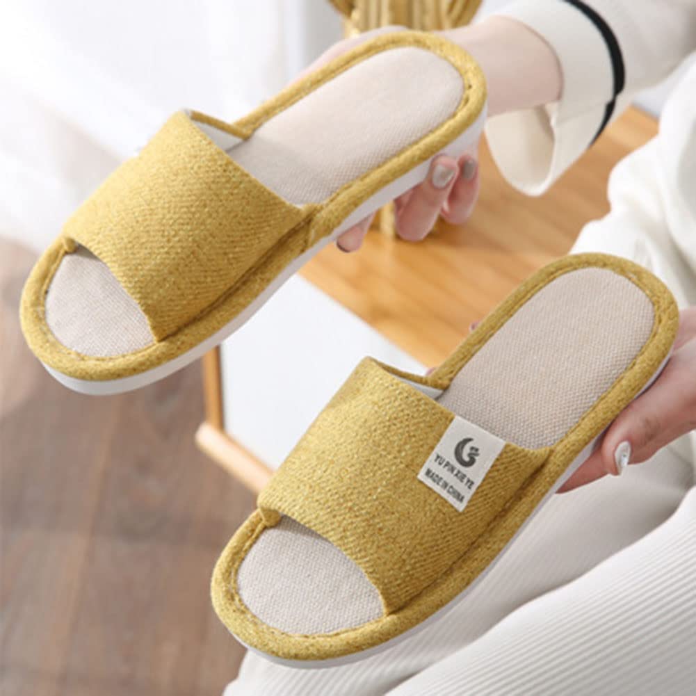 CYlovinho Womens Slipper Home Slippers,4 Pairs Spa Slippers Non Slip Disposable Slippers for Guest Washable Bedroom Slippers Hotel Slipper Travel Slippers