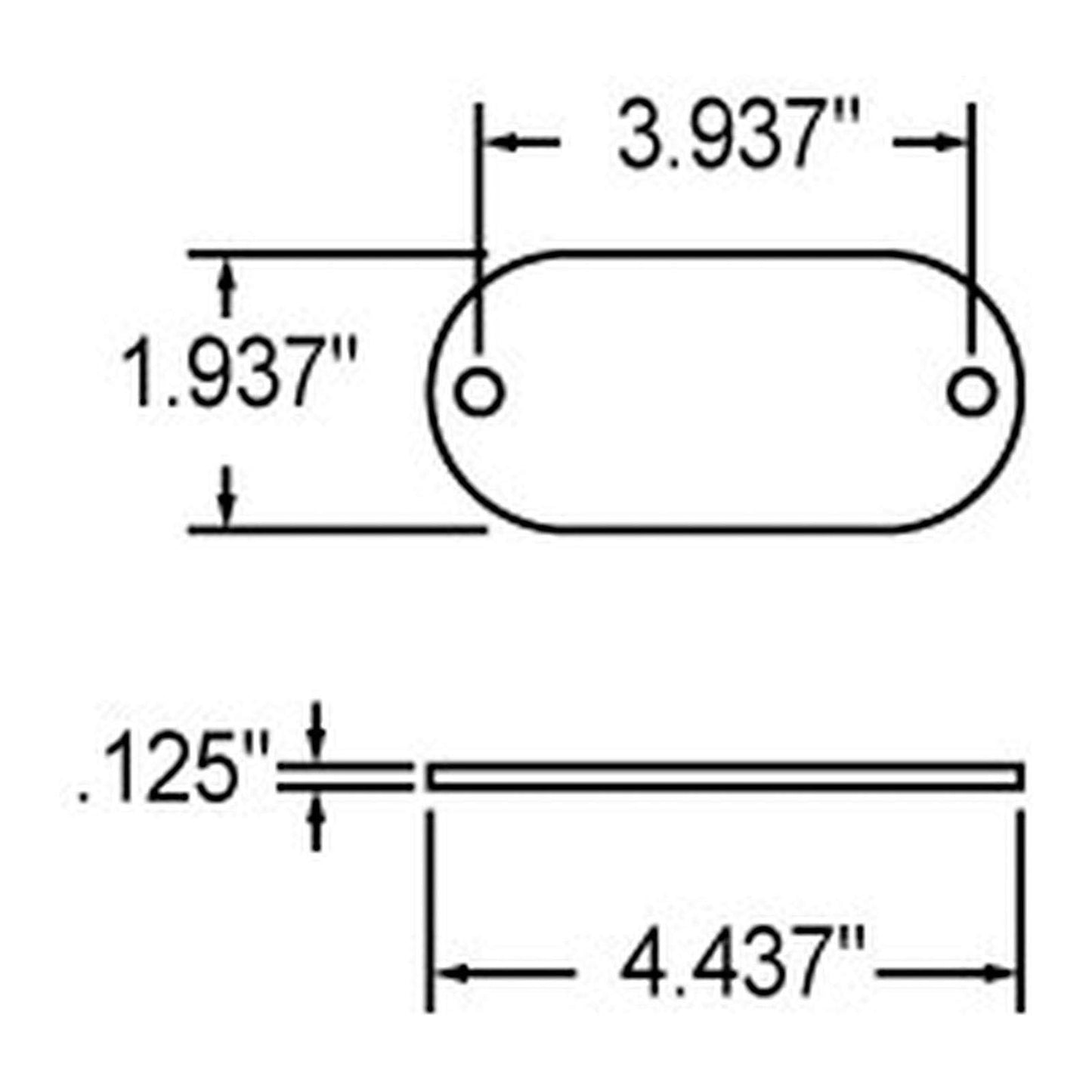 Truck-Lite 54 Reflector (Signal-Stat, Oval, Red, 2 Screw Or Adhesive Mount)