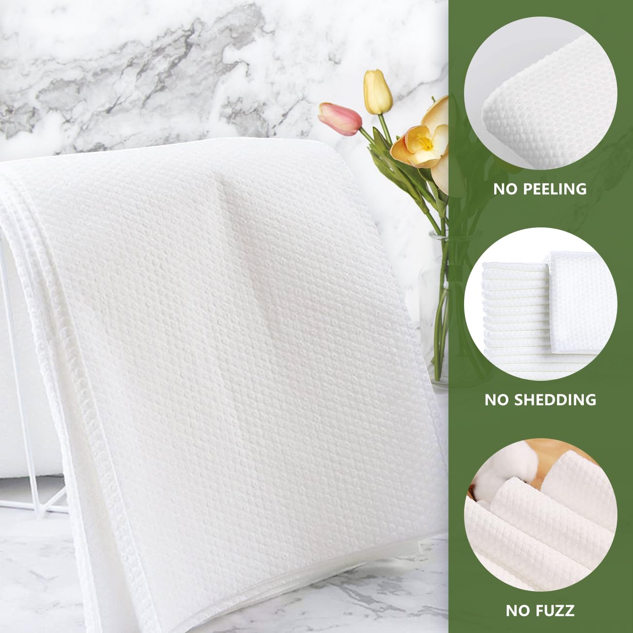 rngwaper Disposable Hair Drying Towels, 100 Count Super Absorbent Large Luxury, Salon & Spa Camping Trips for Hair, Face, Body Use（16" x 31.5"）