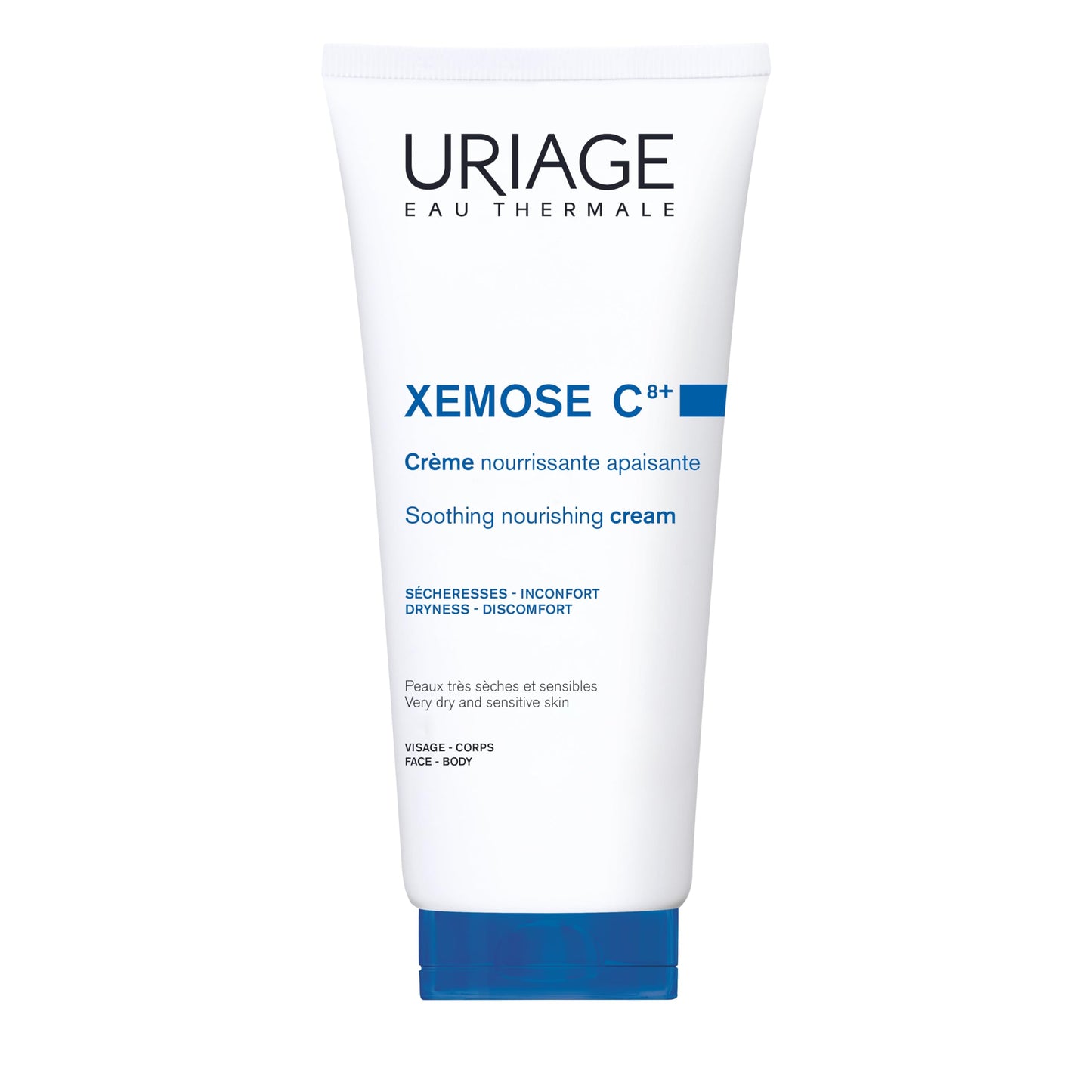 Uriage Xemose Lipid-Replenishing Body Cream, For Dry To Very Dry Skin With Shea Butter, Soothes Discomfort Sensations, Long-Lasting Hydration, Face & Body, Paraben & Fragrance-Free