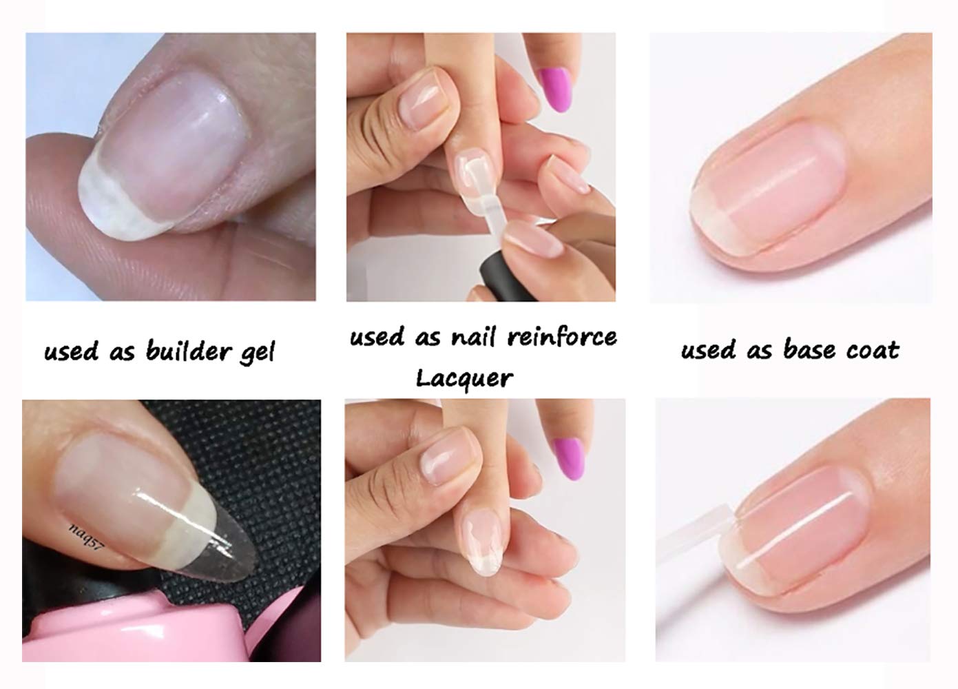 AIMEILI Soak Off Hema-Free Gel Nail Polish Cruelty Free Vegan Builder Base and No Wipe Top Set - 2 x 15ml